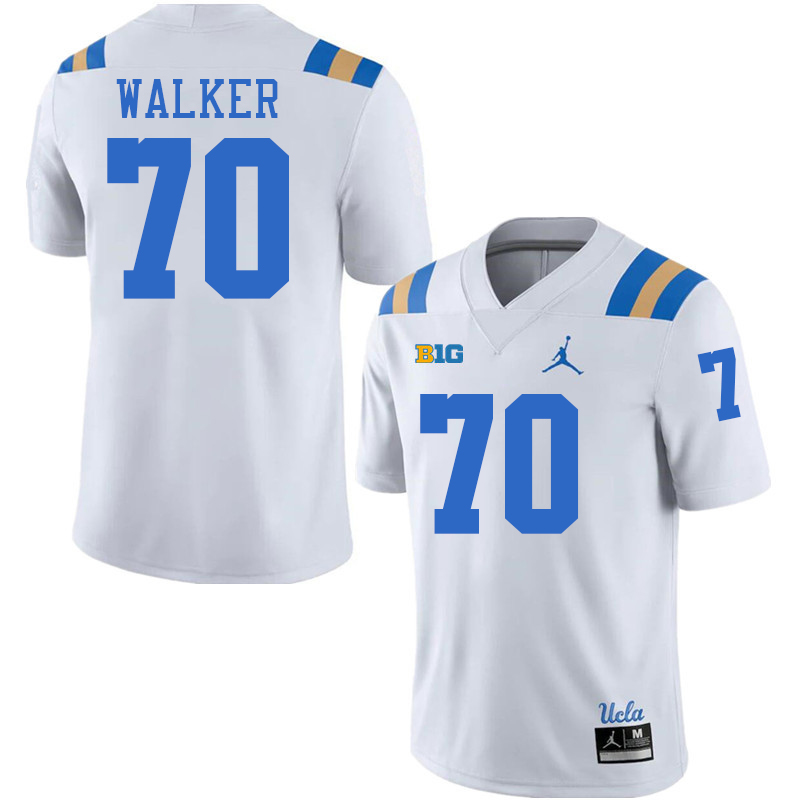 UCLA Bruins #70 Caleb Walker Big 10 Conference College Football Jerseys Stitched Sale-White